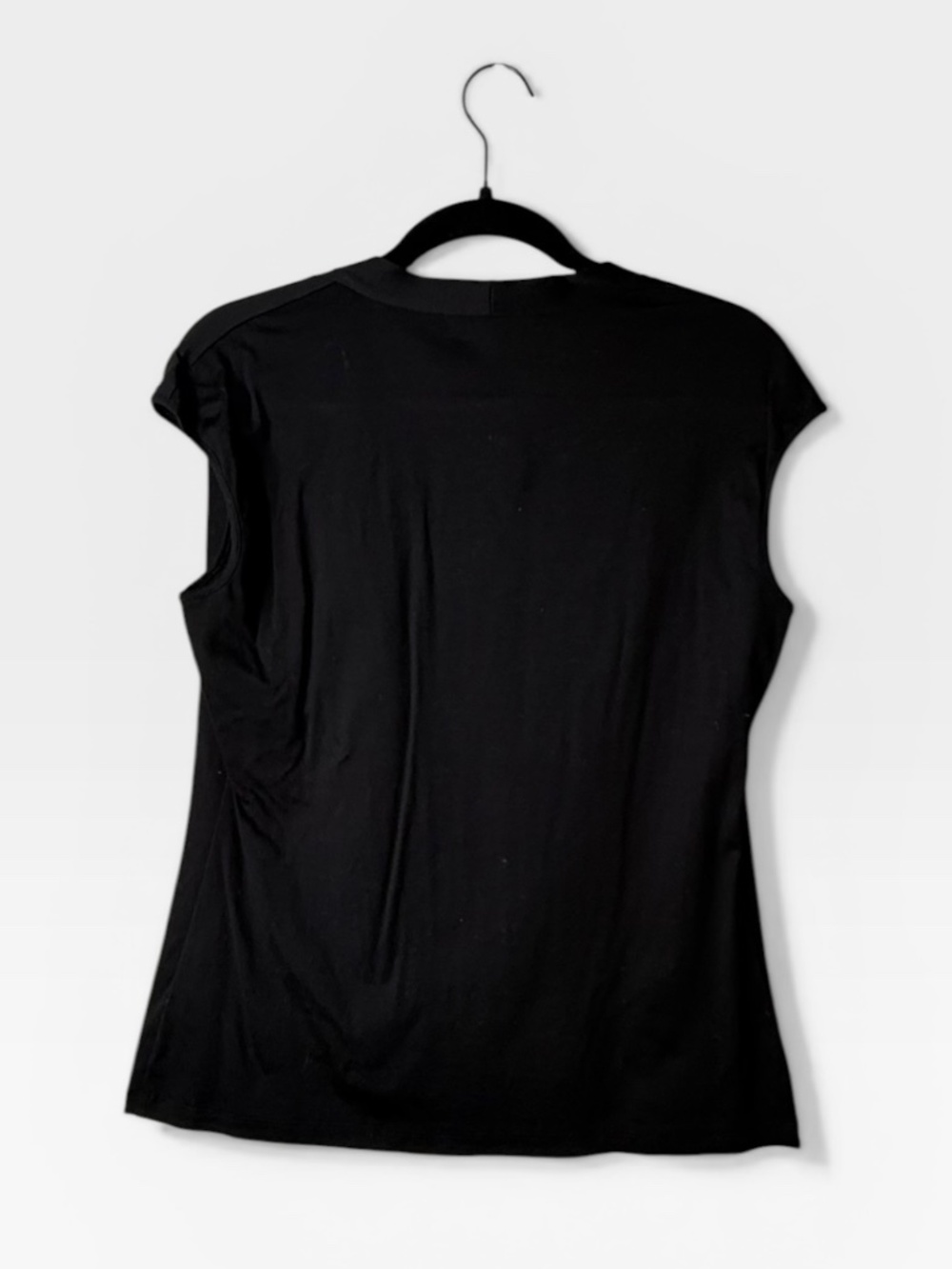 Lafayette 148 New York Black Short Sleeve Shirt Size‎ Large (0) - Picture 2 of 4